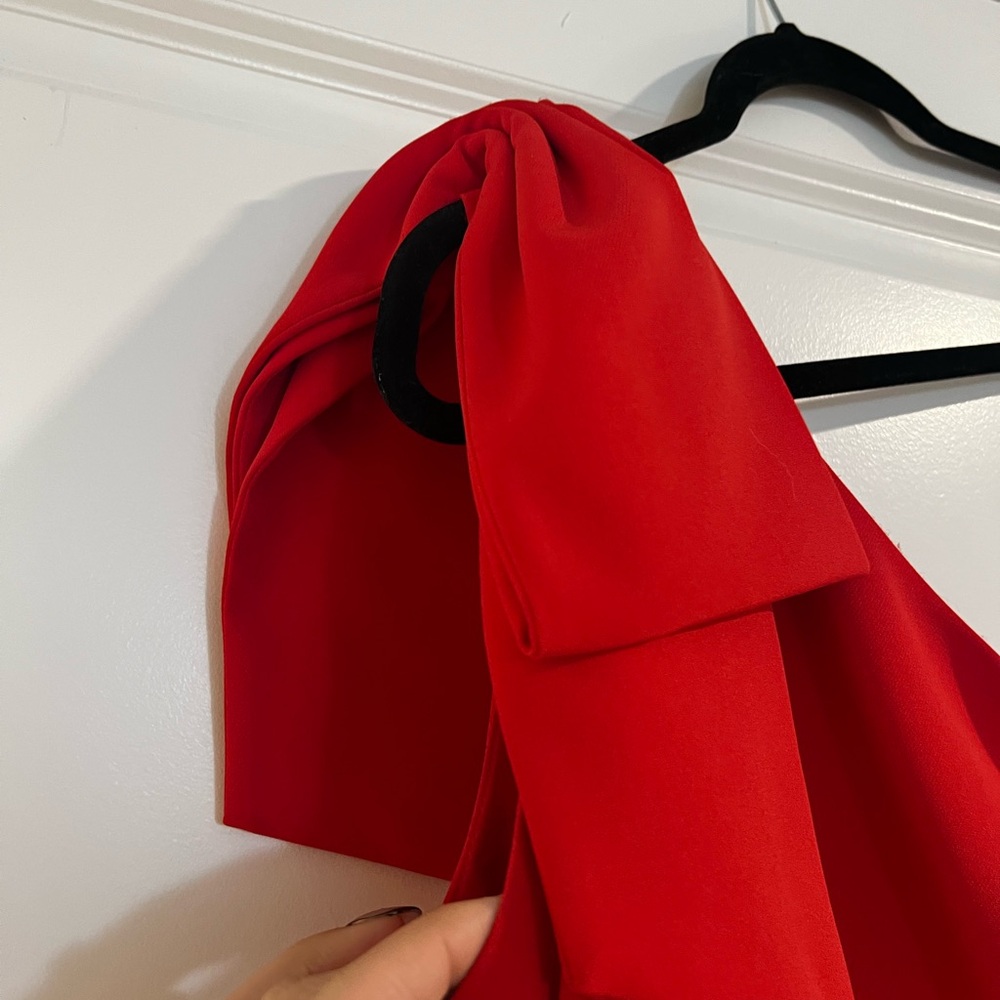 Gianni Bini Red NWT One Shoulder Cocktail Dress - Picture 2 of 6